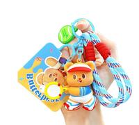 YINGhhh Athletischer Cartoon-Bär-Taschen-Schlüsselanhänger, leichtes PVC-Design, Geburtstagsdekoration für Freizeit-Enthusiasten, lässiger Bär-Schlüsselanhänger, blau