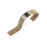YINGO Armband Silber Godlden Edelstahl 18mm Gürtel kompatibel mit Rado Herren Armbanduhr Sl11(Silver Gold)