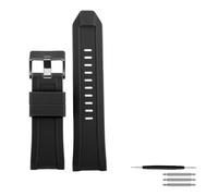 YINGO Hochwertiger Silikon-Gummi-Uhr-Band-Band, geeignet mit Diesel DZ4318 / 4323/4283/7315/4427 Männer wasserdicht weicher großer Riemen 24mm26mm(B Black black clasp,24mm)