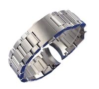 YINGO Neue 22mm Silber feste 316l Edelstahl-Uhr-Armband, kompatibel mit SCHILD Heuer Carrera-Bereitstellungs-Verschluss gekrümmtes Ende-Armband-Bracelet-Bestand