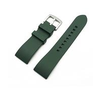 YINGO Premium-Grade-Fluor-Gummi-Uhr-Armband 20mm 22mm 24mm-Armband Schnellrelease-Bar-Armband for jede Marke-Uhren-Band(Green silver,22mm)