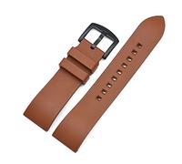 YINGO Premium-Grade-Fluor-Gummi-Uhr-Armband 20mm 22mm 24mm-Armband Schnellrelease-Bar-Armband for jede Marke-Uhren-Band(Brown black,24mm)