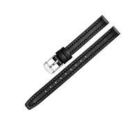 yingyingjia 10 Mm 12 Mm 14 Mm Schnellverschluss-Uhrenarmband Aus Silikon + Echtem Leder, Kompatibel Mit Dem Wasserdichten Uhrenarmband Fossil DW For Damen(Black,14mm)