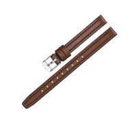 yingyingjia 10 Mm 12 Mm 14 Mm Schnellverschluss-Uhrenarmband Aus Silikon + Echtem Leder, Kompatibel Mit Dem Wasserdichten Uhrenarmband Fossil DW For Damen(Brown,14mm)