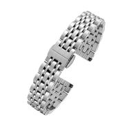 yingyingjia 12 Mm 14 Mm 16 Mm 18 Uhrenarmband Kompatibel Mit Fossil Uhrenkette Edelstahlarmband Silber Roségold Armband(Silver,18mm)