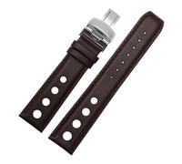 yingyingjia 20 Mm Echtlederarmband, Kompatibel Mit Tissot Sports Racing Series PRS516 T91 1853 Herrenarmband(Brown-brown,Rose gold buckle)