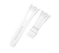 yingyingjia 27 Mm 28 Mm 30 Mm Kautschukarmband, Kompatibel Mit Royal Oak Offshore 15710 15703 26471 26474 15706, Weiches Silikon-Uhrenarmband(White,27mm)