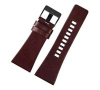 yingyingjia Echtes Lederarmband, Kompatibel Mit Diesel Dz7396 Dz1206 Dz1399 Dz1405, Wasserdichtes Rindslederarmband, 22/24/26/28 Mm(Brown-black-B,24mm)