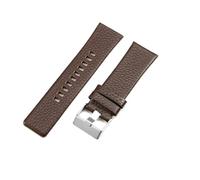 yingyingjia Kompatibel Mit Diesel Echtleder-Uhrenarmbändern Dz4318, Dz1405, Dz1206, Dornschließe, Atmungsaktiv, Wasserdicht, 24, 26, 28 Mm(Brown-Steel-K3,24mm)