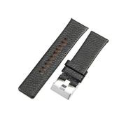yingyingjia Kompatibel Mit Diesel Echtleder-Uhrenarmbändern Dz4318, Dz1405, Dz1206, Dornschließe, Atmungsaktiv, Wasserdicht, 24, 26, 28 Mm(Black-Steel-K3,28mm)