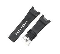 yingyingjia Kompatibel Mit Diesel Uhrenarmband Konkaves Leder Dz4246 Dz1273 Dz1216 Weiches Armband 32mm(Black(PW)-Steel-K3)