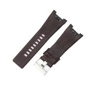 yingyingjia Kompatibel Mit Diesel Uhrenarmband Konkaves Leder Dz4246 Dz1273 Dz1216 Weiches Armband 32mm(Brown(LZ)-Steel-K3)
