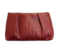 YiNLuax Gewebte Damen Abendtasche Dumpling Geldbörse Ohne Riemen Handtaschen Elegantes PU Leder Abendessen Für Büro Pendeln Dumpling Gerüscht