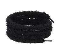 YiNLuax Weiche Plüsch-Polyester-Schnürsenkel, 120 cm lang, Sneaker, Spitze, pelzige Schnürsenkel für Damen, Teenager, Schuhdekorationen, Zubehör, Schnürsenkel für den Winter, Schwarz , 120