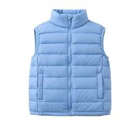 Yishengwan Kinder Ultra Leichte Daunenweste Jungen Mädchen Ärmellos Jacke Weste Steppweste Pufferweste Himmelblau 120