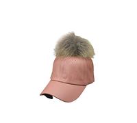 YIUPEDRFG Cap Ball Top Pure Dome Verstellbarer Hut Baumwolle warm Winddicht bequem einfarbig Wellenkleid Damen Herren All Match Rollrand, Rosa, Rosa Freie Größe