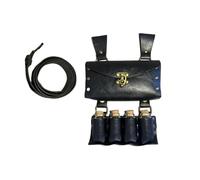YIUPEDRFG Gürteltasche aus PU Leder, mittelalterliche Gürteltasche, Coole Hüfttasche für Halloween und Fantasy Rollenspiele, Handyhalter, Cosplay Kostüm für LARP, Schwarz, Insgesamt 17.5 x 9 cm