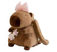 YIUPEDRFG Verstellbarer Schultergurt Plüschpuppenrucksack für Kinder Plüschrucksack Multifunktions Stofftier Capybara Tasche, Typ+1 30cm