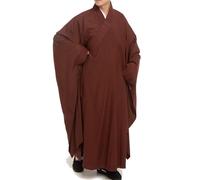 Yiustldd Unisex buddhistische Mönch Robe, Zen Lay Kleidung Buddha-Kleid, Gehrock, Traditionelle chinesische buddhistische Kleidung,Rot,41