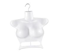 YIXANNX Oberkörper Mannequin Kleiderbügel mit Haken zur Präsentation von Bekleidungsaccessoires und Bekleidungsaufwertung, Oberkörper Mannequin Körperpuppe für, Weiß, 39 x 39 cm