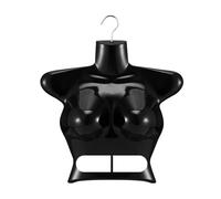 YIXANNX Oberkörper Mannequin Kleiderbügel mit Haken zur Präsentation von Bekleidungsaccessoires und Bekleidungsaufwertung, Oberkörper Mannequin Körperpuppe für, Schwarz, 39 x 39 cm