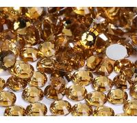 Yixinly 1000 Stück SS30 6mm Strasssteine, Glitzersteine Runde Kristalle Steinchen für Nägel, DIY-Dekoration, Kleidung, Handyhüllen, Schuhe, Taschen (Golden)