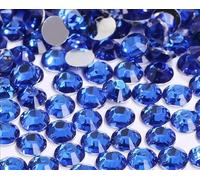 Yixinly 1000 Stück SS30 6mm Strasssteine, Glitzersteine Transparent Runde Kristalle Steinchen für Nägel, DIY-Dekoration, Kleidung, Handyhüllen, Schuhe, Taschen (Blau)