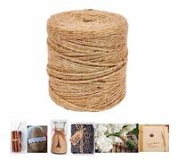 YiYFiT Natürliche Jute-Schnur, 2 mm, 3-lagig, Bastelschnur, Naturbraun, für Bastelarbeiten, Geschenkverpackungen, Floristik, Zuhause, Hochzeit und Gartendekoration, Braun