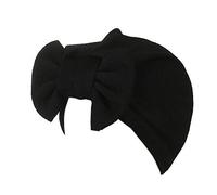 YiYi Operation Damen Stretchy Cotton Bowknot Frauen Turban Hut Chemo Beanies Hijab Kopfbedeckung Cap Head Cover, schwarz, Einheitsgröße