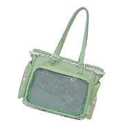 YIZITU Elegante Bonbonfarbene Durchsichtige Umhängetasche Für Damen Aus Dünnem Polyamid Mit Veränderbarem Gürtel. Schöne Japanische Modetasche Mit Accessoires