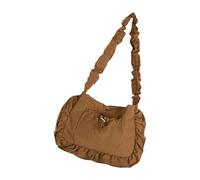 YIZITU Koreanischer Stil Nylon Unterarmtasche Umhängetasche Mit Dekorativer Rüschenverzierung Und Praktischer Aufbewahrungslösung Umwandelbare Schulterhandtasche