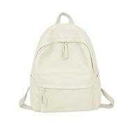 YIZITU PU-Leder-Schulrucksack, Laptop-Rucksäcke, modische Schultasche, lässiger Reiserucksack für Mädchen, Jungen, Jugendliche, Taschen für Damen, weiß