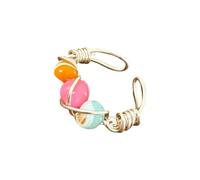 Yjcnelcr Moderne, verstellbare Perlenringe mit Natursteinen | Zarter Fingerschmuck zum Stapeln oder Einzeltragen, leichtes Accessoire für jeden Anlass, einzigartig