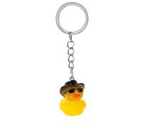 Yjcnelcr Schlüsselanhänger für Damen, stilvoller Enten-Schlüsselanhänger/baumelnde Ohrstecker, verspielte Ente mit Hut, Schlüsselanhänger, Zubehör, schöner Entenanhänger, Ohrstecker, Verzierung,