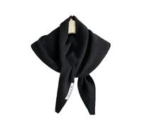 YJHLY Schal Gestrickte Dreiecksschal Frauen Kopftuch Gestrickte Schal Multifunktionale Warme Gestrickte Schal-Black