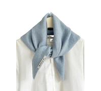 YJHLY Schal Gestrickte Dreiecksschal Frauen Kopftuch Gestrickte Schal Multifunktionale Warme Gestrickte Schal-Blue