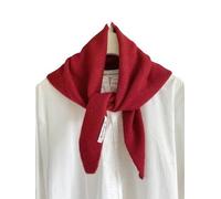 YJHLY Schal Gestrickte Dreiecksschal Frauen Kopftuch Gestrickte Schal Multifunktionale Warme Gestrickte Schal-Red