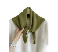 YJHLY Schal Gestrickte Dreiecksschal Frauen Kopftuch Gestrickte Schal Multifunktionale Warme Gestrickte Schal-Green