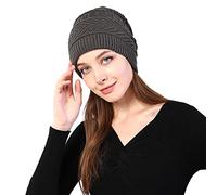 YJZQ 2-In-3 USB Beheizte Strickmütze Damen Beanie Mütze Herren Wintermütze Wiederaufladbare USB Winter Warme Fliegermütze Kappe zum Camping Joggen Radfahren Skifahren und Geschenke für Männer Frauen