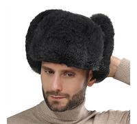 YJZQ Fliegermütze Wintermütze mit Ohrenklappen Herren Webpelzmütze Beanie-Mütze Kunstfellmütze Weiche Warme Trappermütze Pelzmütze Outdoor Russenmütze für Erwachsene