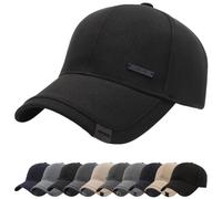 YKDLLF Basecap Herren Winter Wintermütze Unisex Baseballmütze Wintercap Herrencap Herbst/Winter Weichem Winter Basecap Großen Kopf Fleece Running Cap Warme Wolle Kappe