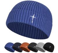 YKDLLF Beanie Mütze Herren Winter Warme Unisex Strickmütze Dehnbare Weiche Mütze Herren Wendemütze Reversible Slouch Long Beanie Jersey Polyester elastisch Unisex Mütze