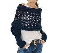 YKDLLF Damen Acrylfaser Schal Winter Feinstrick Halstücher Stolen Umschlagtücher Schal Halstuch Tuch Dreieckstuch Damen Herbstschal Dünn Weich Deckenschal Tuch Elegant 260 * 32cm