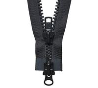 YKK 18076580 Zwei-Wege-Reißverschluss, Metall, Nein 580 Black, 76 cm Length