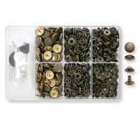 YKK 84302 Nähfrei-Druckknopf Anorak 15,0 mm altmessing, 100 Stück***BITTE PRODUKTBESCHREIBUNG BEACHTEN***