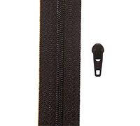 YKK Gp 2,00 €/ m, 2 Meter Reißverschluss Dunkelbraun Spirale 3 mm + 2 Schieber