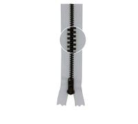 YKK Metall-Reißverschluss antikgold nicht teilbar 3mm 18cm 501 weiß (15,78 € pro 1 m) Farbe:501$Länge:18cm