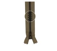 YKK Metall-Reißverschluss antikgold nicht teilbar 3mm 20cm 573 beige (14,20 € pro 1 m) Farbe:573$Länge:20cm