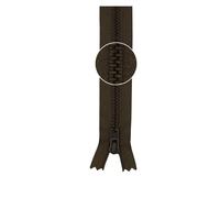 YKK Metall- Reißverschluss antikgold nicht teilbar 3mm 8cm 563 mittelbraun (27,62 € pro 1 m) Farbe:563$Länge:8cm