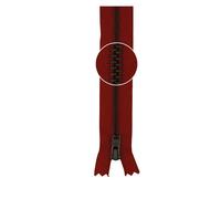 YKK Metall- Reißverschluss antikgold nicht teilbar 3mm 8cm 820 hochrot (27,62 € pro 1 m) Farbe:820$Länge:8cm